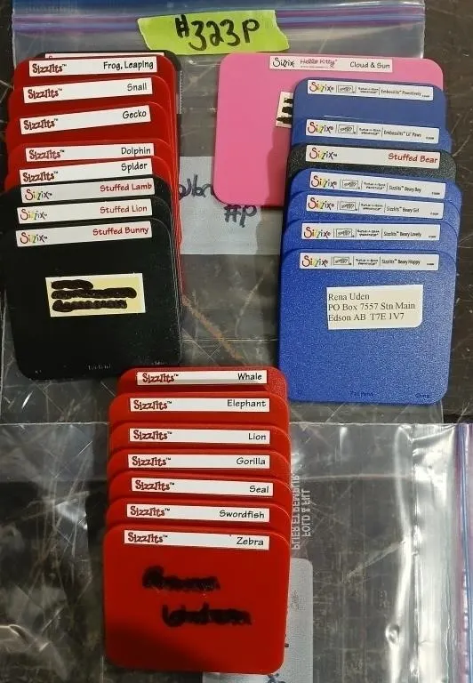 24 Sizzix sizzlits die's templates for roller