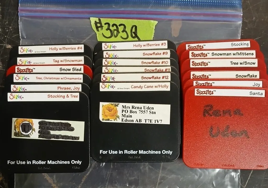 18 Sizzix sizzlits die's templates for roller