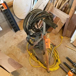 Adjustable Roller Stand, Corded Work Light and Extension Cord