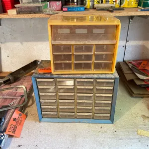 (2) Plastic Hardware Organizers