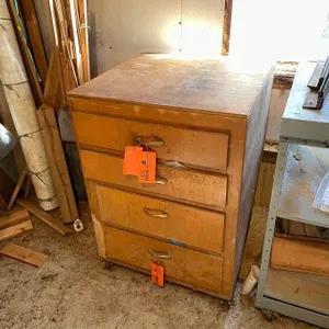 Wooden Rolling Storage Cabinet