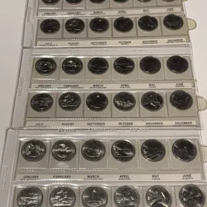 3 Sets Canada Confederation 125 Quarters, 12 Months