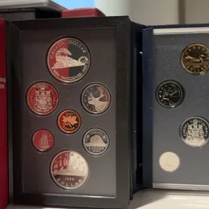 1986 Silver Proof Set & 1987 Canadian Nickel Set