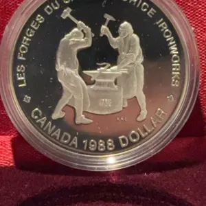 1988 RCM Silver Dollar Proof Saint-Maurice Ironworks