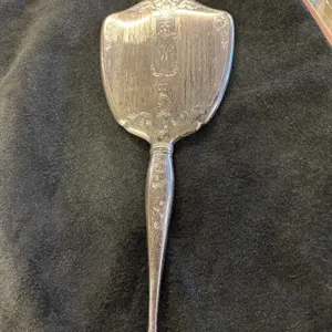 Birks Sterling Silver Engraved Hand Mirror
