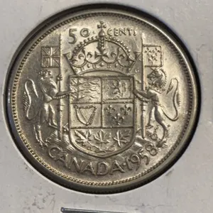 1958 Canada 50 Cent Silver Coin