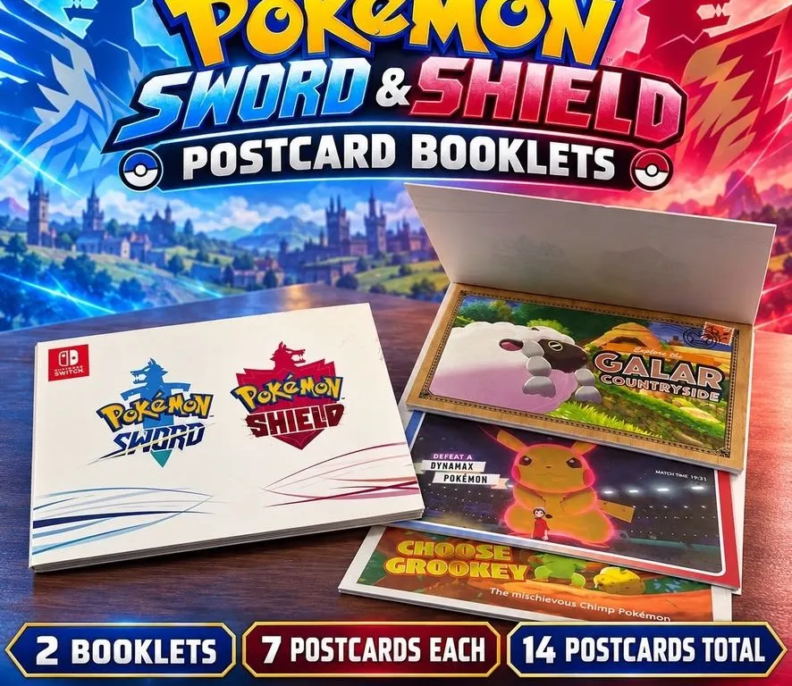 2 NEW POKEMON SWORD & SHIELD POSTCARD BOOKLETS