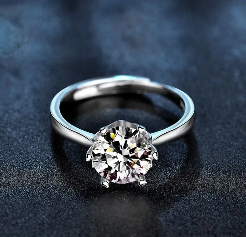 1CT GRA CERTIFIED ROUND BRILLLIANT MOISSANITE 925S