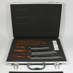 NEW STAINLESS STEEL SUSHI STYLE KNIFE SET WITH MANY