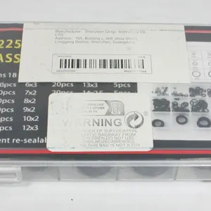 USED 225 PC O RING ASSORTMENT WITH VARYING SIZES