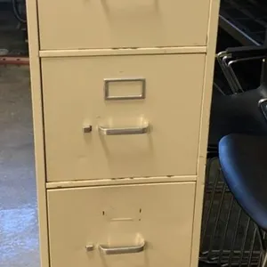4 Drawer Beige File Cabinet