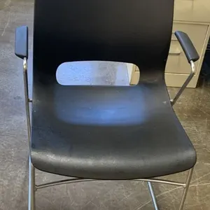 (18) Hard Seat Black Chairs