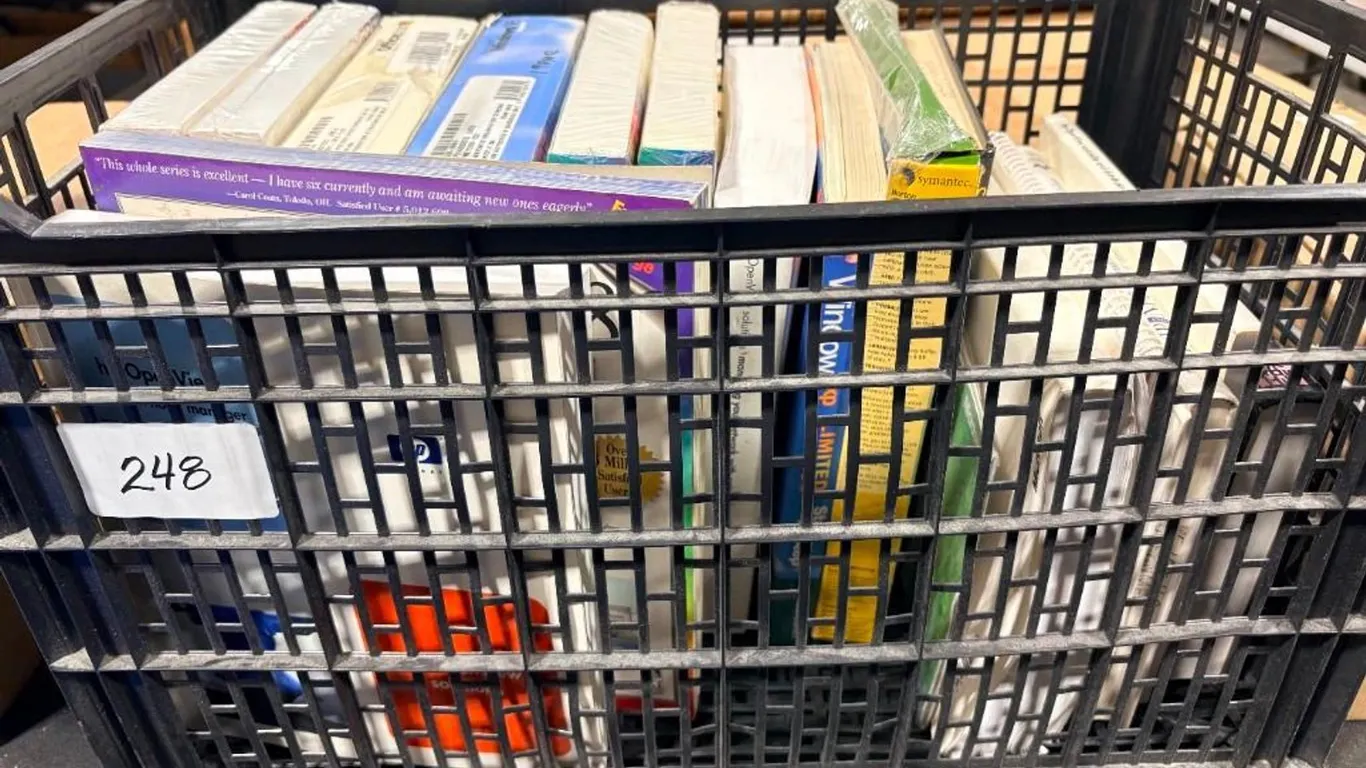 Box of software and books