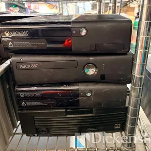 Lot of (4) Black Xbox 360 Video Game Consoles