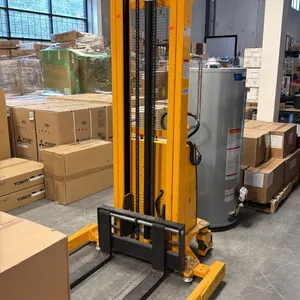 ULINE SEMI-ELECTRIC STRADDLE STACKER MODEL H-5440 (2200 LBS. CAPACITY)
