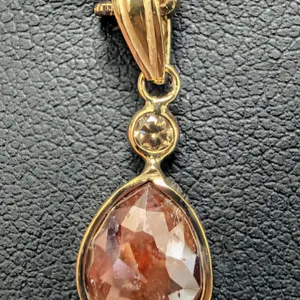 14K(0.9G), NATURAL DIAMOND (2CT) COGNAC COLOUR  PENDANT, APPRAISED INSURANCE VALUE $3430