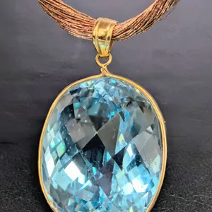 10K(9G), BLUE TOPAZ  (39.3CT) PENDANT, SUGGESTED RETAIL VALUE $2000