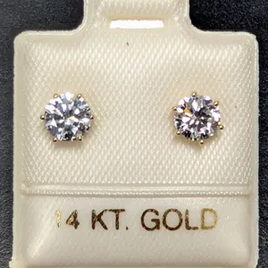 14K LAB DIAMOND  (0.4CT) EARRING, SUGGESTED RETAIL VALUE $1000