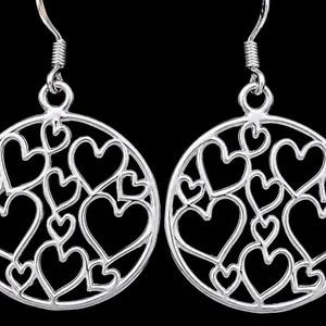 SILVER(4.6G),  HEART  EARRING SUGGESTED RETAIL VALUE $280