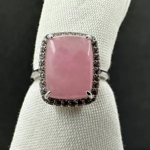 Rose Quartz PAJ JOY 925 Sterling Silver Ring Size 7.25