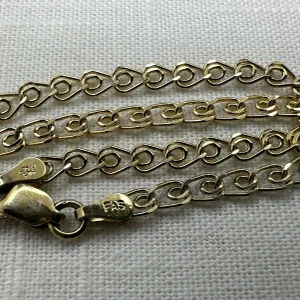 Dainty Italy Gold Vermeil 925 Sterling Silver Fancy Link 7" Bracelet