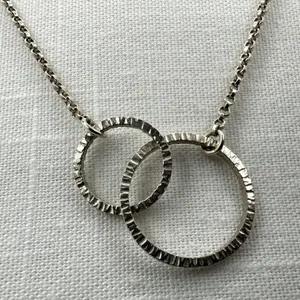 Silpada Double Circle Sterling Silver 16" Necklace
