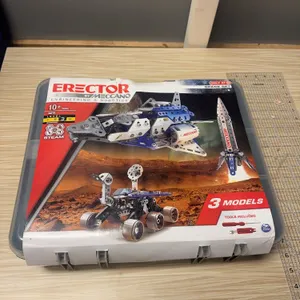 Erector engineering and robotics space set 3 models NEW (paper on outside has damage, everything ins