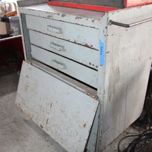 Gray Metal Rolling Tool Cabinet & Tools