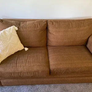 La-Z-Boy Brown Fabric Sleeper Sofa with Pull-Out Bed
