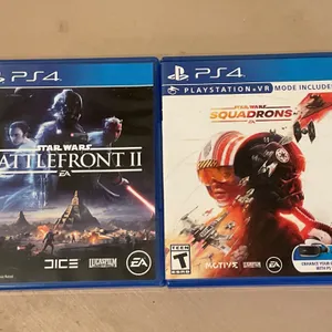 PS4 Star Wars: Battlefront II and Squadrons Video Game Discs