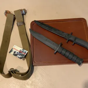 Training Knives, Shoulder Strap, and Plastic Tray