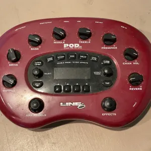 Line 6 POD Guitar Effects Processor in Red, Early 2000s