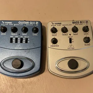 Behringer V-Tone Guitar GDI21 and Bass BDI21 Amp Modeler and DI Pedals