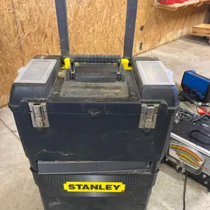 Stanley Rolling Tool Box With Telescopic Handle and Storage Sections