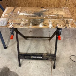 Black & Decker Folding Workbench with Wooden Top