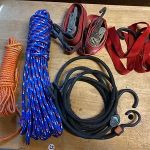 Ropes and Straps Including Bungee Cords and Ratchet Straps