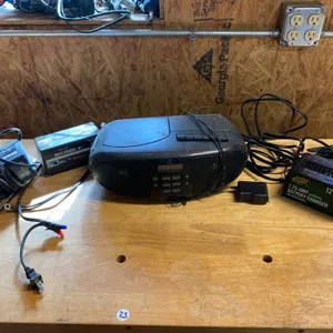 Portable CD Player, Battery Chargers, and Accessories
