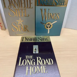 Danielle Steel Hardcover Book Lot: Star, Wings, Long Road Home