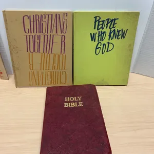 Three Religious Books Including Catholic Holy Bible