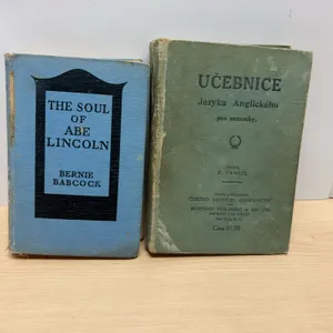 Two Early 20th Century Books: Lincoln & Czech English Textbook