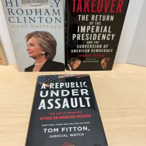 Three Political Hardcovers: Clinton, Savage, Fitton