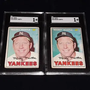 1967 Topps Mickey Mantle SGC 1 (x2)