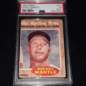 1962 Topps Mickey Mantle PSA 1