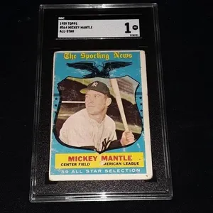 1959 Topps Mickey Mantle SGC 1