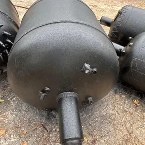 40" barrel reamer. Features integrated cutting teeth, fluid nozzles, and threaded connection shafts. Designed for horizontal directional drilling (HDD