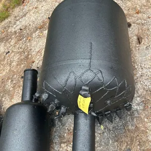 30" barrel reamer. Features carbide cutting teeth, fluid ports, and hardfaced wear surfaces. 30" diameter. Designed for horizontal directional drillin