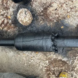 12" HDD barrel reamer. Features welded cutting teeth, cylindrical body, and threaded connections.
