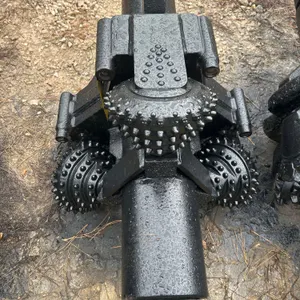 30" TCI rock reamer. Features tungsten carbide insert (TCI) roller cone cutters and welded steel construction.