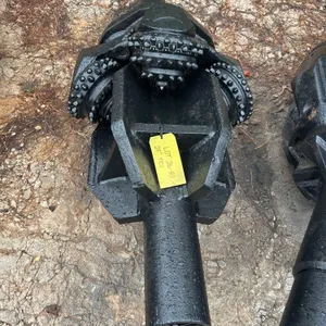 28" TCI rock reamer. Features tungsten carbide insert (TCI) roller cones, fabricated steel body, and threaded connection.