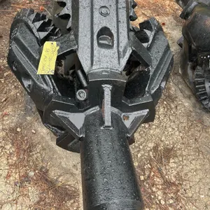 38" mill tooth hole opener reamer. Features milled tooth roller cones, integrated stabilizer fins, and heavy-duty welded steel construction.